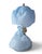 This is a great Art-Deco styled colored blue opaque glass "Southern Belle" boudoir lamp, 1940s, made by L.E. Smith Glass...