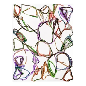 Contemporary Abstract Acrylic on Transparent Vinyl Painting "N°1120" by Jean Daniel Salvat
