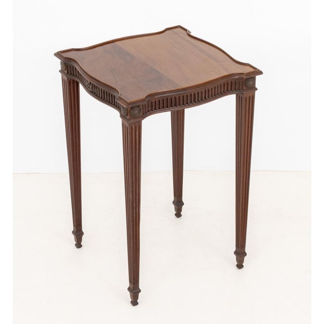 Late 20th Century Louis XVI Style Mahogany Side Tables, 2 For Sale - Image 5 of 9