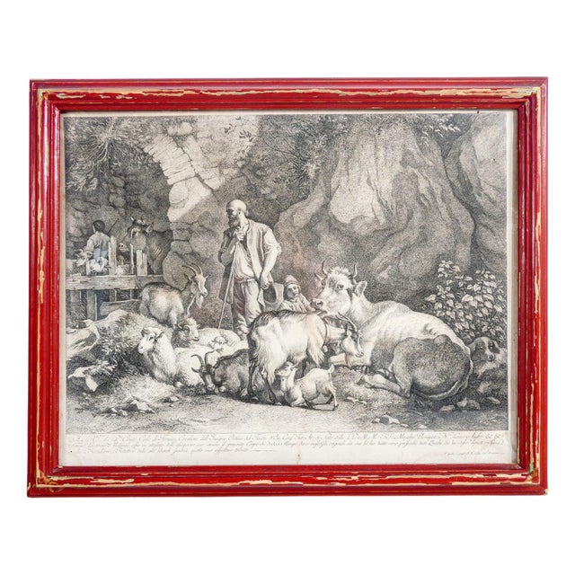 Francesco Londonio, Bucolic Scene 2, Engraving For Sale