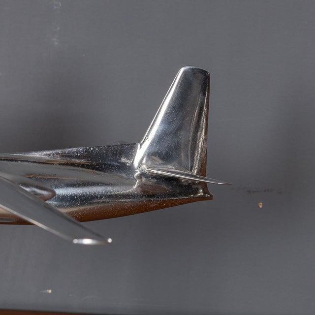Polished Metal Passenger Plane Model, 1950s For Sale - Image 15 of 16