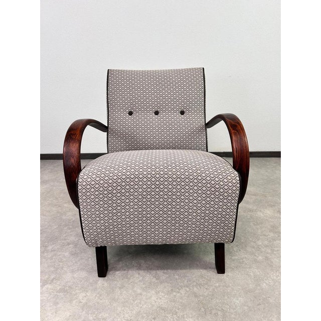 Wood Art Deco Lounge Chair by Jindřich Halabala for Up Závody, 1940s For Sale - Image 7 of 10
