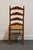 Wood High End Vintage Solid Hard Rock Maple Colonial Early American Ladder Back Dining Side Chair W. Rush Seat For Sale - Image 7 of 10