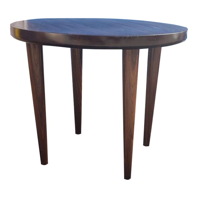 Modern Solid Walnut End Table For Sale