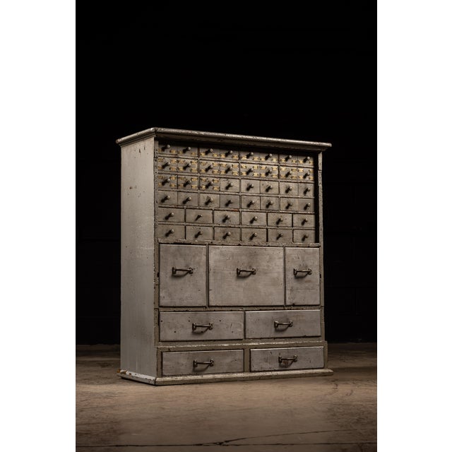 Metallic Industrial Hardware Cabinet For Sale - Image 4 of 9