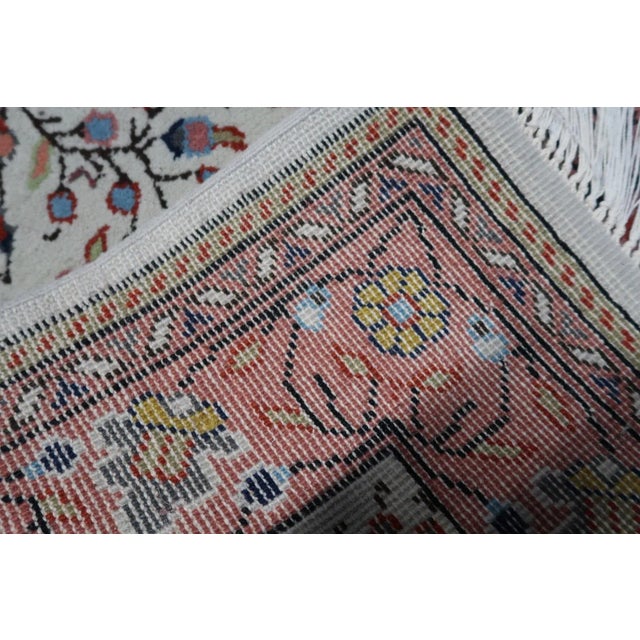 1960s Handmade Vintage Indian Agra Rug 2.3' X 4.6' For Sale - Image 10 of 11