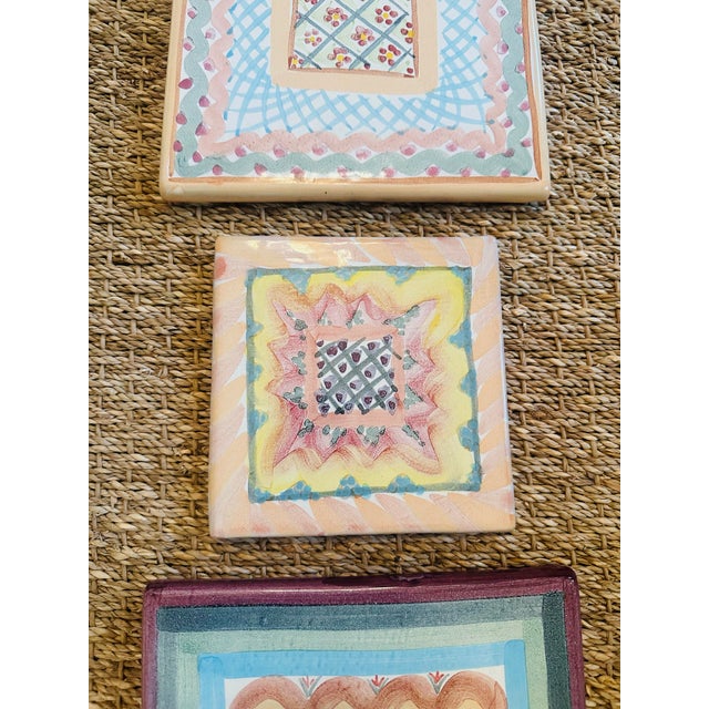 Mackenzie Childs McKenzie Childs Set of Three Trivets For Sale - Image 4 of 8