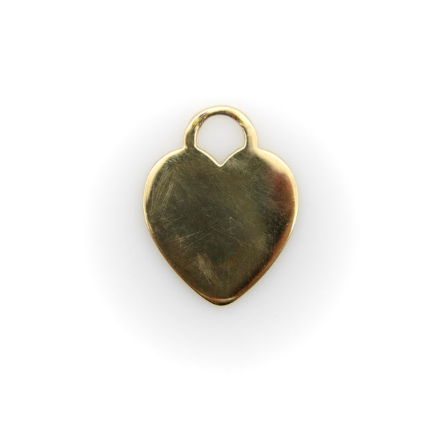 Tiffany and Co. Vintage 18k Gold Blank Tiffany & Co. Heart Tag Charm For Sale - Image 4 of 6