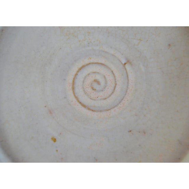 Mid-20th Century Studio Piece Pottery Light Green Beige Brown Vase Vessel For Sale - Image 12 of 12