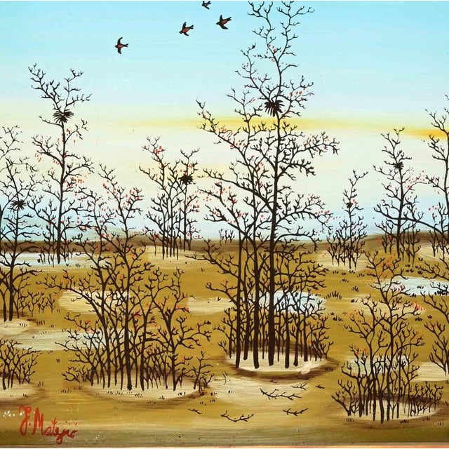 Jan Matejic, Naive Landscape, 1980s, Paint For Sale - Image 3 of 4
