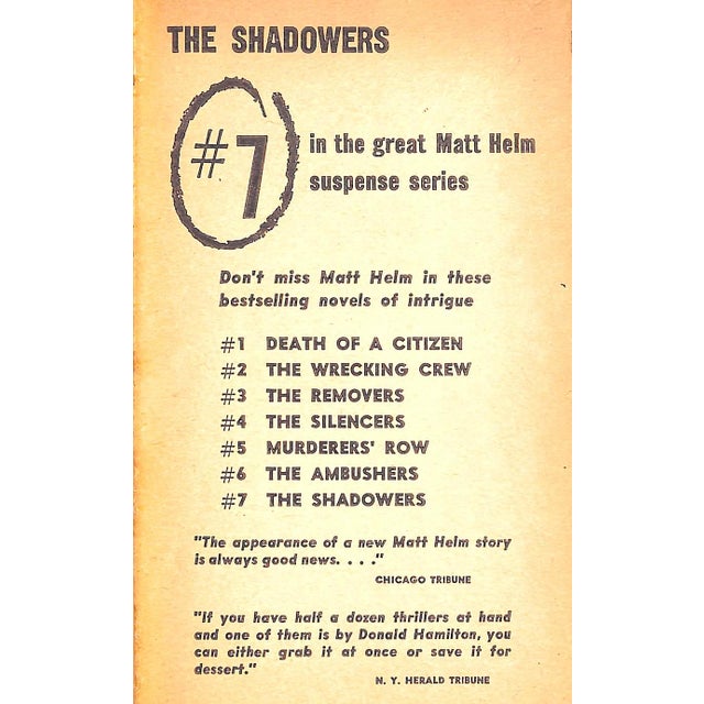 Traditional "The Shadowers #7" 1964 Hamilton, Donald For Sale - Image 3 of 4