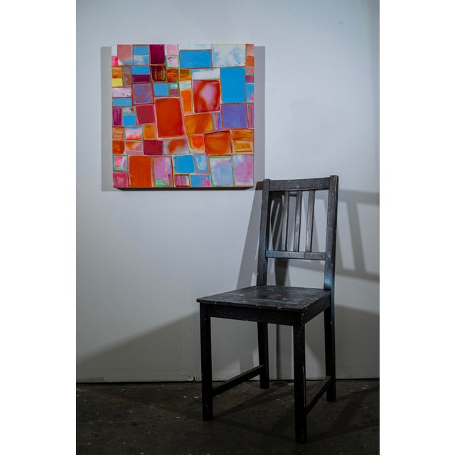 Structure 213 - Oil and Acrylic on Wood Panel by Kymm Swank For Sale - Image 4 of 5