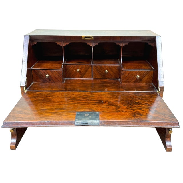 An Extremely Good Quality And Very Attractive Late 19th Century Walnut Table Top, Or Childs Size, Bureau, In The 18th...