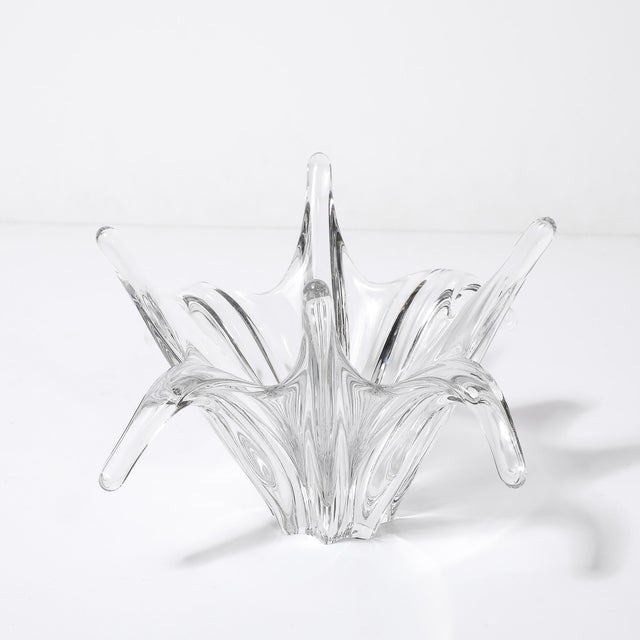 Glass Mid-Century Modern Signed Baccarat Crystal Octopus Bowl For Sale - Image 7 of 15