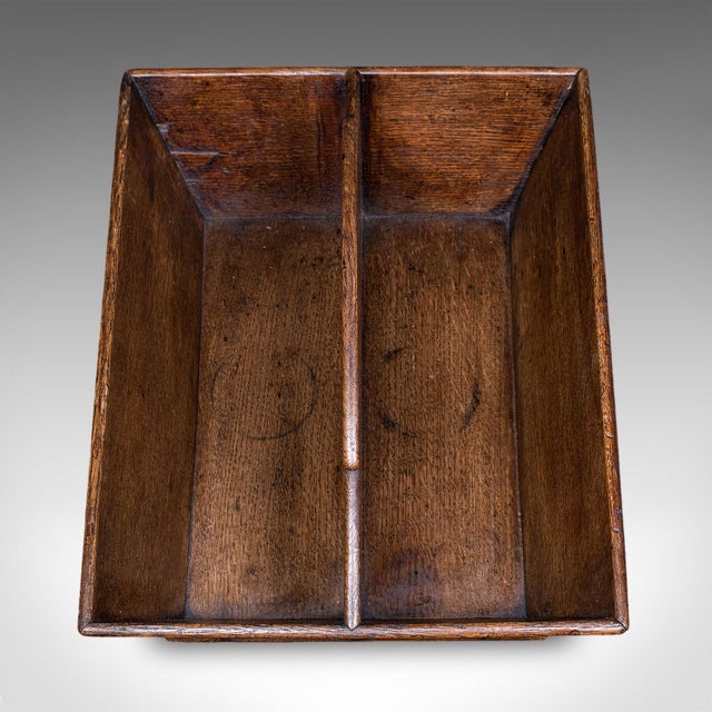 Wood Antique Maid's Carry, English, Oak, Country House, Cutlery Tray, Box, Georgian For Sale - Image 7 of 9