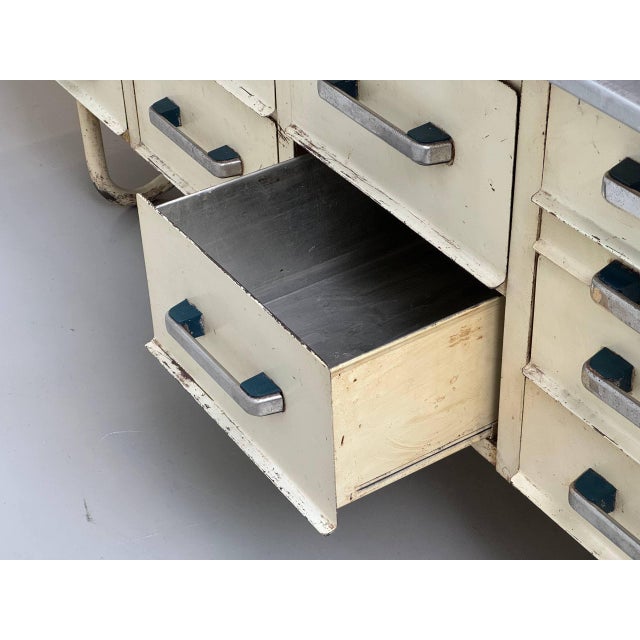 Industrial Sideboard with Stainless Steel Top, 1950s For Sale - Image 15 of 16