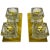 Glass Brass and Frosted Ice Glass Cube Flush Mounts from Peill & Putzler, 1970s, Set of 2 For Sale - Image 7 of 7