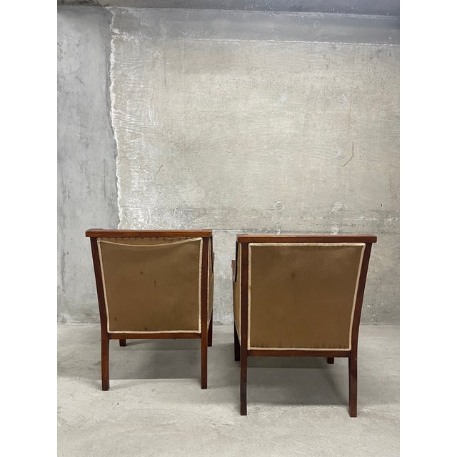 Wood Pair of Vintage Swedish Neoclassical Style Armchairs For Sale - Image 7 of 11