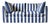 Sophie Conran Coco 2.5 Seater Sofa - Sea Holly Blue Stripes with Knife Edge Cushion For Sale