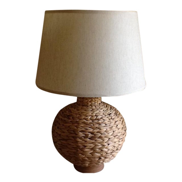 Boho Chic Natural Bamboo Raffia Rope Table Lamp Chairish