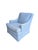 Vintage Custom Upholstered Blue Club Chair- A Pair For Sale - Image 14 of 18