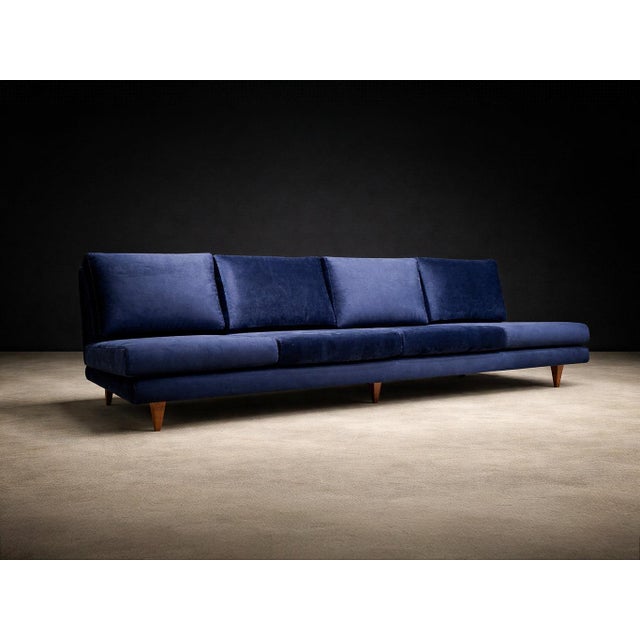 1950s Four-Seat Brazilian Modern Sofa in Hardwood by Joaquim Tenreiro, Brazil, 1950s For Sale - Image 5 of 15