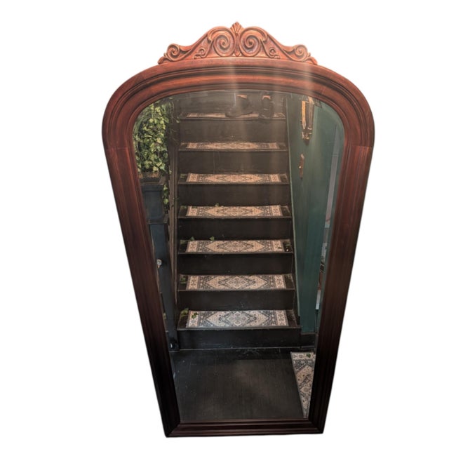 Early 21st Century Pennsylvania House Grand Full-Length Mirror: 37x80 Vintage Chinoiserie Grandeur For Sale - Image 5 of 16