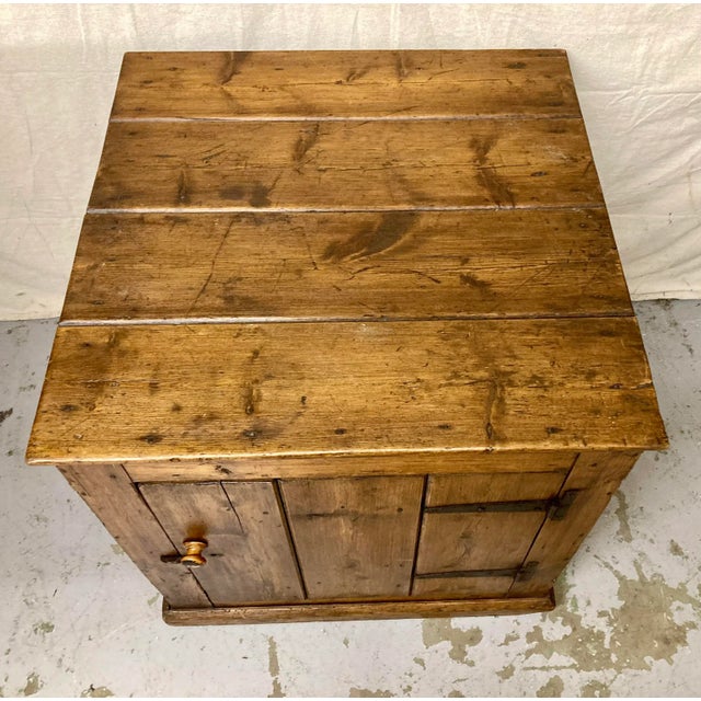 A delightful 19th century English pine cupboard, hand-selected in the Cotswolds and imported with care. Modest in scale...