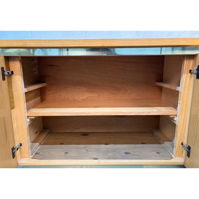 Vintage Bohemian Bamboo and Brass Dresser and Mirror Set For Sale - Image 11 of 17