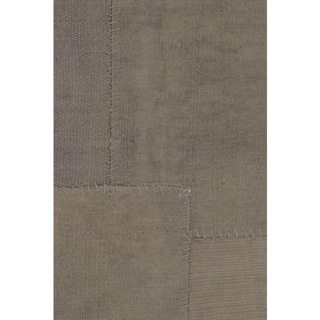 Vintage Turkish Patchwork Rug, in Brown, Gray and Charcoal Hues - Rug & Kilim For Sale In New York - Image 6 of 9