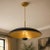 Mid-Century Modern Brass Dome Pendant Light, Raw Brass Finish Scandinavian Kitchen Island Lighting, Mid Century Ceiling Light, Green Hanging Lamp For Sale - Image 3 of 8