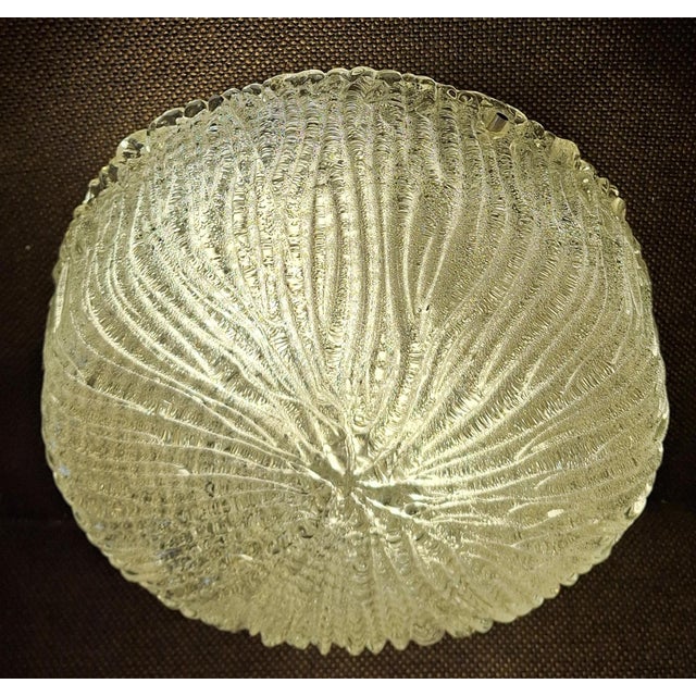 Vintage Ceiling Lamp with Clear Frosted Glass Shade, 1970s For Sale - Image 3 of 7