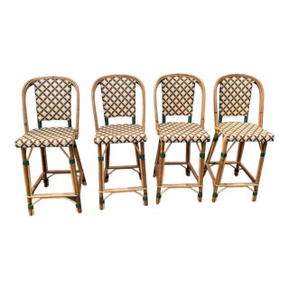 Set of 4 Maison Drucker Counter Stools For Sale
