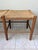 Late 20th Century Rustic Vintage Woven Rush Two-Seat Bench For Sale - Image 5 of 7