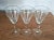 Vintage Weston 1930's Liquor Cordial Optic Floral Cut Glasses After Dinner Drinks- Set of 3 Coctail Glasses For Sale - Image 4 of 6