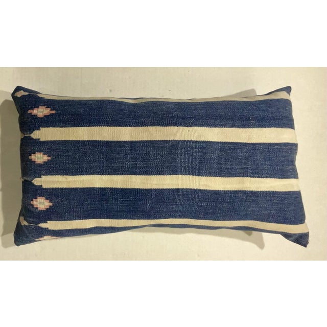 Single Flat Weave Antique Textile Pillow For Sale - Image 4 of 9