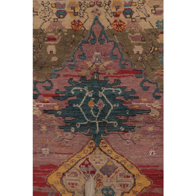 Antique Ghiordes Tapestry in Bold Ruby and Sapphire Tribal Medallions - Rug & Kilim For Sale In New York - Image 6 of 8