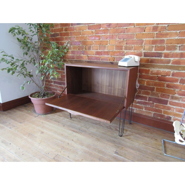 1960s 1960-1970s Teak Micro Credenza Sideboard Bar Nightstand For Sale - Image 5 of 5