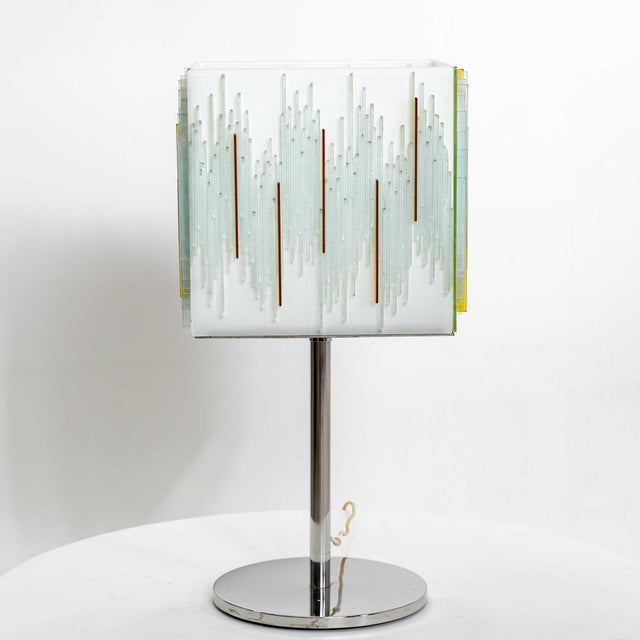 1970s Italian Modernist Art Glass Table Lamp For Sale - Image 4 of 18