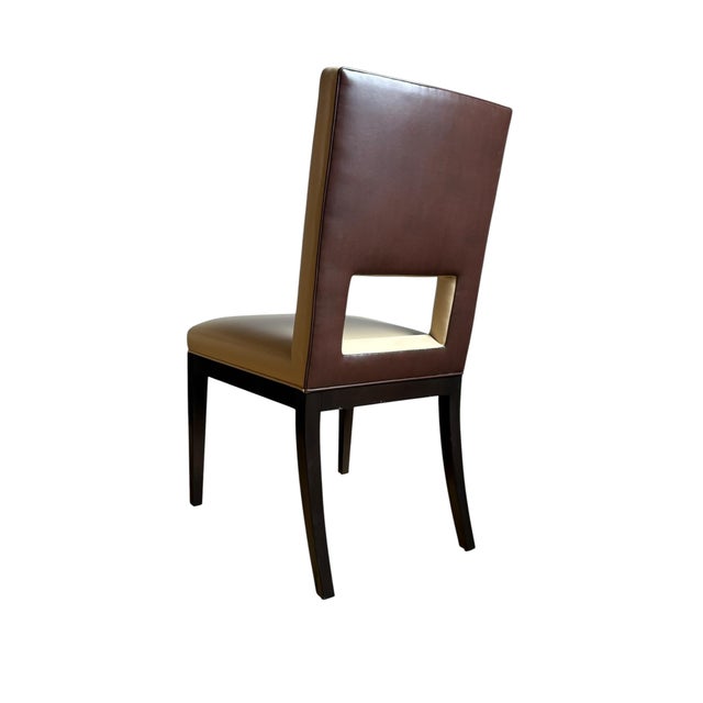 2010s Set of 10 - Christian Liaigre Style Leather Chairs For Sale - Image 5 of 7