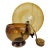 1960s Mid Century Modern Blown Glass Punch Bowl - 3 Pieces For Sale