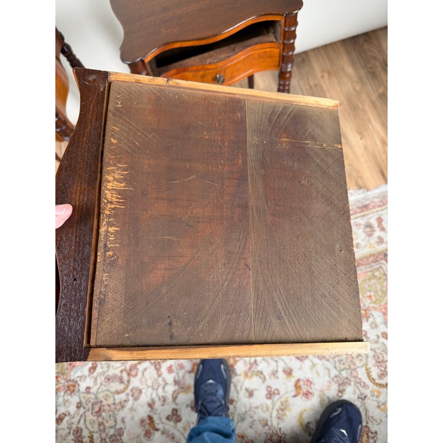 Pair of American Classical Revival Mahogany Two-Drawer Work Tables, Circa 1880–1910 For Sale - Image 15 of 15