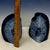 Vintage Brazilian "Blue Shot Eyes" Polished Dyed Agate Geode Bookends - A Pair For Sale - Image 10 of 10