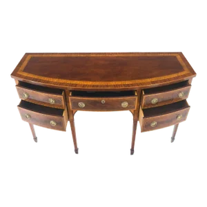 Baker Mahogany Satinwood Bow Front Sideboard Historic Charleston Collection MINT