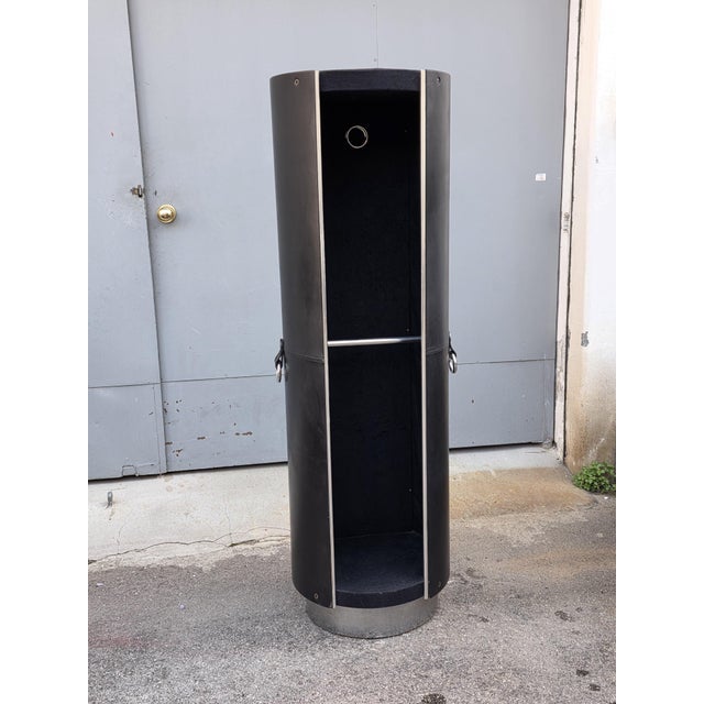Rotating Totem Coat Stand in Black Leather by Guido Faleschini for I4 Mariani, 1970 For Sale - Image 4 of 14