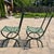 1960s Vintage 1960’s French Green Iron Bistro Folding Garden Chairs - A Pair For Sale - Image 5 of 11