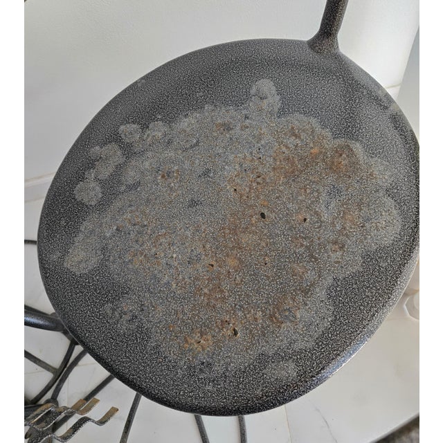 Metal He/She Sculptural Postmodern Metal Bistro Set – Attributed to Rockledge Studios (Unsigned) For Sale - Image 7 of 14