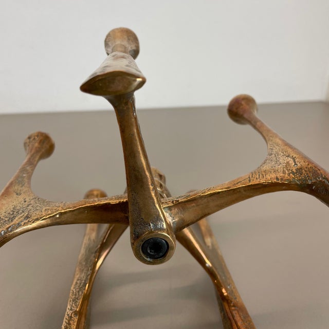 Mid-Century German Brutalist Candleholder in Bronze by Michael Harjes, 1960s For Sale - Image 16 of 18
