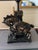 Late 20th Century Vintage Figural Black and Gold Horse Lamp With Original Black Shade- Horse Lamp For Sale - Image 5 of 8