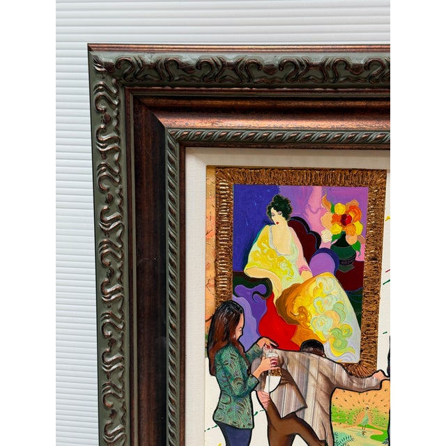 Red Circa 2015 Marcus Glenn "Stepping Out at the Gallery With Tarkay" Giclee For Sale - Image 8 of 12